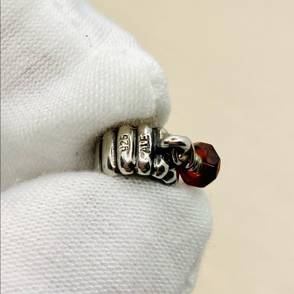 EUC Pandora 790166GR Sterling Silver Garnet January Birthstone Dangle - Picture 6 of 7